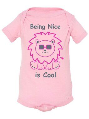 Baby One Piece Being Nice Is Cool™ Size 18-24 Made in USA NWT
